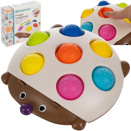 Igel Pop It Sensorisches Babyspielzeug ab 18 Monaten Anti-Stress-Spielzeug für Zuhause und Unterwegs 24760 von KRUZZEL