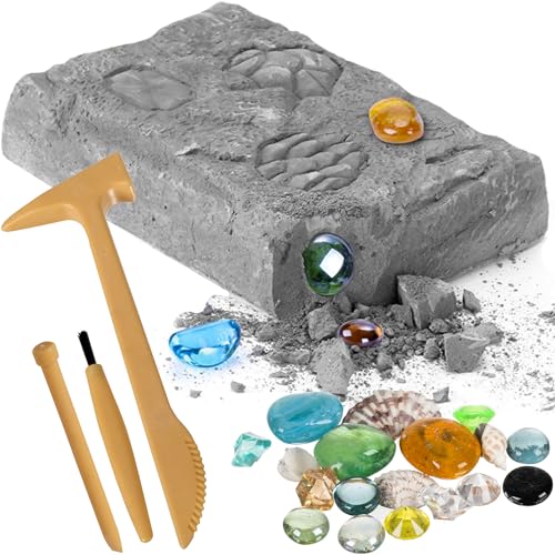 KRUZZEL Mineralien Ausgrabungsset für Kinder Juwel & Steine Spielzeug Archäologie 22491 von KRUZZEL