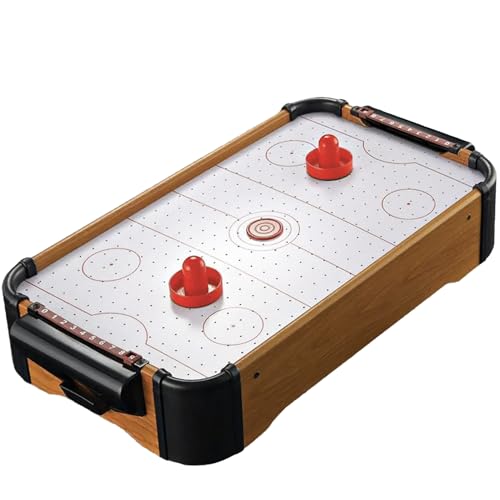 KRUZZEL Mini Air-Hockey-Tisch Tischspiel Lufthockey für Kinder 21882 von KRUZZEL