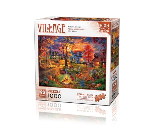 KS Puzzle 20671 - Dorf im Herbst - 1000 Teile Puzzle für Erwachsene von KS Games