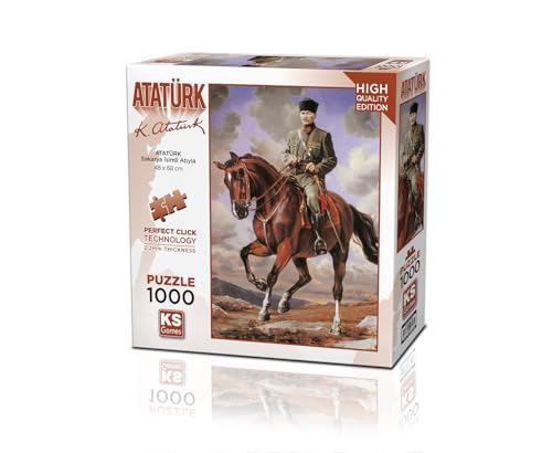 KS Puzzle 20726 - Gazi Mustafa Kemal Sakarya mit seinem Pferd - 1000 Teile Puzzle für Erwachsene von KS Games