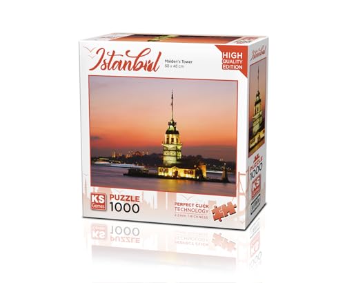 KS Puzzle 20729 - Istanbul Kız Kulesi Ve Gün Batımı - 1000 Teile Puzzle für Erwachsene von KS Games