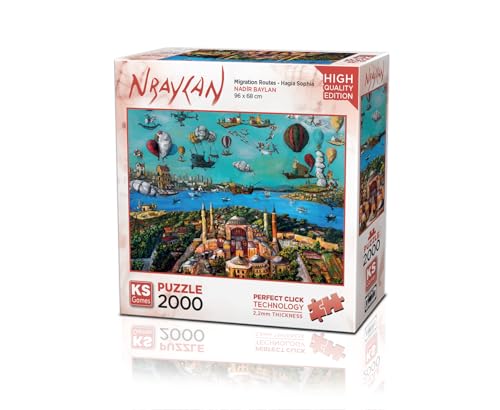 KS Puzzle 22523 - Migrationsrouten - Hagia Sophia - 2000 Teile Puzzle für Erwachsene von KS Games