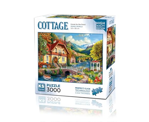 KS Puzzle 23015 - Haus am Teich - 3000 Teile Puzzle für Erwachsene von KS Games