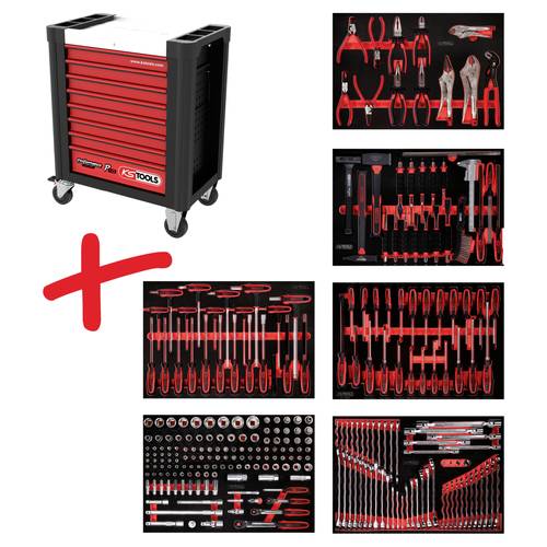 KS Tools 8106271 Werkstattwagen Herstellerfarbe: Schwarz, Rot von KS Tools