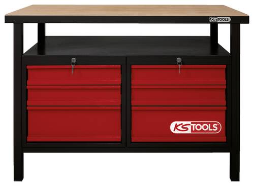 KS Tools 8650004 Werkbank mit 6 Schubladen, H840xB1200xT600mm (B x H x T) 1200 x 840 x 600mm von KS Tools