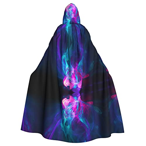 KSEFXXPKA Cooler blauer und violetter Kapuzenumhang für Erwachsene, perfekt für Halloween, Cosplay, Kostümpartys und mehr von KSEFXXPKA