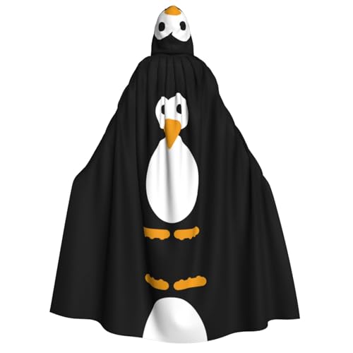 KSEFXXPKA Niedlicher Pinguin-Umhang mit Kapuze für Erwachsene, perfekt für Halloween, Cosplay, Kostümpartys und mehr von KSEFXXPKA