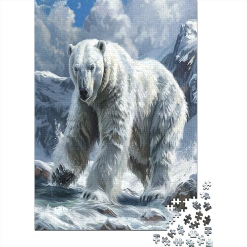 Eisbär Puzzlespiel 1000 Teile Erwachsene -Puzzle 1000 Stück Spiel Puzzles Für Erwachsene Kinder Puzzle Erwachsenen Puzzlespiel Puzzel 1000pcs (75x50cm) von KSIMOVERN