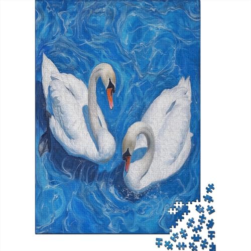 Schwan Puzzle 1000 Teile Puzzles Für Erwachsene Klassische Puzzles 1000 Teile Erwachsene Puzzlespiel Erwachsene 1000 Teile Erwachsenen Puzzlespiel Puzzel 1000pcs (75x50cm) von KSIMOVERN