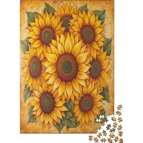 SonneBlume Puzzle 1000 Teile - Puzzle Für Erwachsene, Puzzle, Puzzlespiel Erwachsenen Puzzlespiel Puzzel 1000pcs (75x50cm) von KSIMOVERN