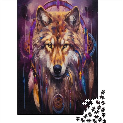 Wolf Puzzle 1000 Teile, Erwachsene, Klassische Puzzle, Impossible Puzzle,GesKükenlichkeitsspiel Für Die Ganze Familie Erwachsenenpuzzle Ab 14 Jahren Puzzel 1000pcs (75x50cm) von KSIMOVERN