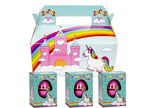 KSS 3 X Einhorn Schlüpf Ei Magic Growing Egg Unicorn Schlüpfei Einhörner + Einhornbox von KSS