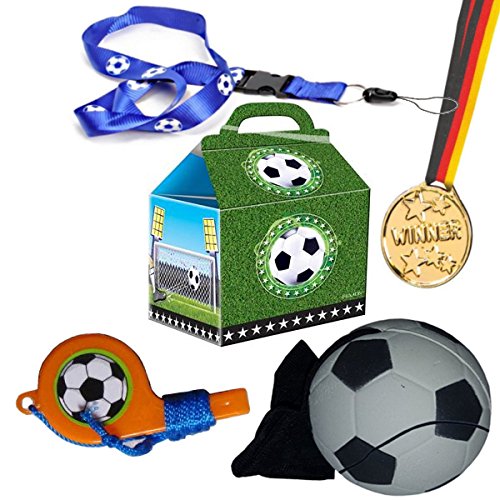 KSS 6 x großes Fußball Mitgebsel - Set 4 Teilig Kindergeburtstag Tombola Verlosung Preise von KSS