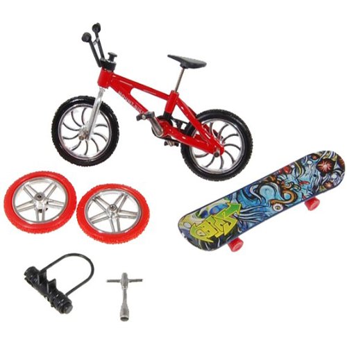 KT Spielzeug-Set Finger Bike & Brett Skateboard mit Skate-Zubehör Set von KT