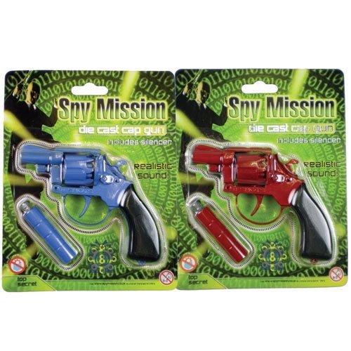 Spy Mission Metall Cap Gun Die Cast -mit Silencer von KT