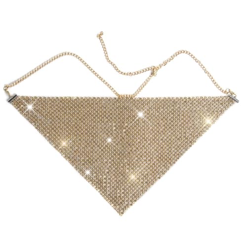 KUAIYIJU Glänzende Strass-Maske für Damen, Bälle, Party, leichte Strass-Gesichtsabdeckung für Damen, Hochzeit, Reisen, funkelnde Maske, Metallgesichtsbedeckung von KUAIYIJU