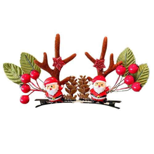 KUAIYIJU Weihnachts-Kopfschmuck Elch-Haarteile mit grünen Ornamenten für einen lustigen und festlichen Look während der Feiertagsveranstaltung von KUAIYIJU