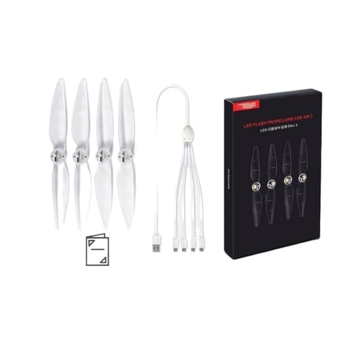 KUANDEDIAN Drohnenzubehör for DJI Air 3/Mini 3 Pro/Mini 4 Pro Zubehör LED-Blitz-Propeller Nachtlicht Leuchtende Propeller Geräuscharm Requisiten 2 Paar Das ist austauschbar(for DJI Air 3) von KUANDEDIAN