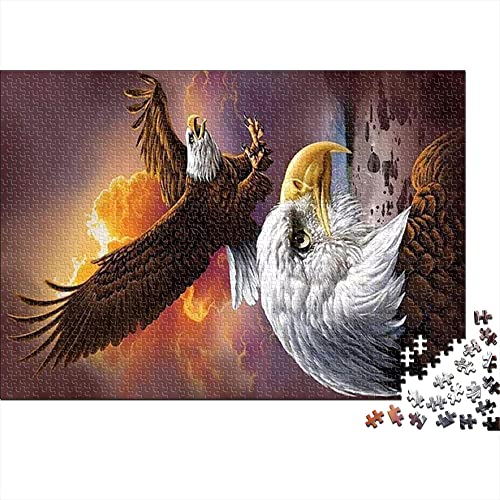 1000-Teile-Puzzle für Erwachsene, Puzzle, Spielzeug, Puzzlespiel, einzigartiges Heimdekoration und Geschenke, gemalter Adler, 38 x 26 cm von KUANGZEHUA