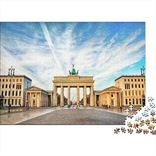 1000 Teile Puzzles für Erwachsene Brandenburger Tor - Ansicht | A538 Puzzles für Erwachsene Kinder - Puzzle Spielzeug Familienspiele Dekoratives Zuhause 38x26cm von KUANGZEHUA