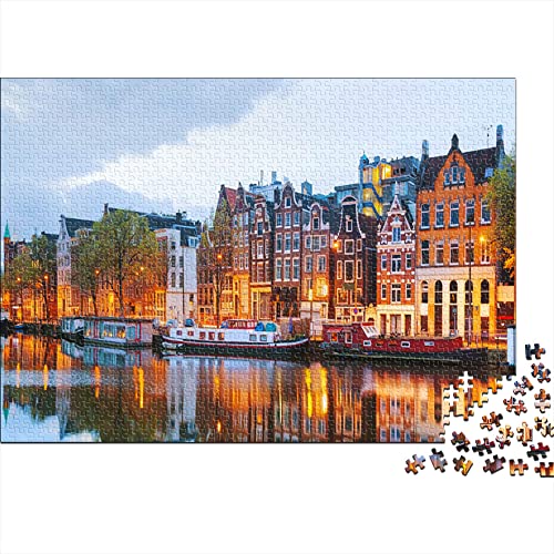1000-teiliges Puzzle für Erwachsene Amsterdam – Landschaft | A399 Puzzle Familie Herausfordernde Spiele Unterhaltung Spielzeug Geschenke Wohnkultur 38 x 26 cm 1000-teiliges Puzzle für Erwachsene Amsterdam – Landschaft | A399 Puzzle Familie Herausfordernde Spiele Unterhaltung Spielzeug Geschenke Wohnkultur 38 x 26 cm von KUANGZEHUA