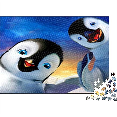 1000-teiliges Puzzle für Erwachsenen Pinguin – Tier | A483 Familienpuzzle aus Karton, Gehirn-Herausforderung für Kinder, Erwachsene, 38 x 26 cm von KUANGZEHUA