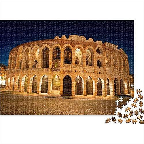 Puzzles für Erwachsene 1000 Teile Verona Arena - Ansicht | A826 Schwierige 1000-Teile-Puzzles für Erwachsene und Jugendliche, intellektuelles Puzzle-Spielzeug für die Familie 38 x 26 cm von KUANGZEHUA