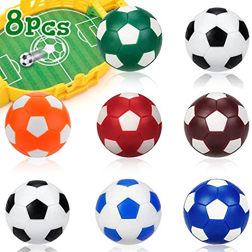 Kickerbälle 32mm, 8 Stück Profi Tischkicker Bälle Klein Mini Kicker Tischfussball Bälle aus ABS Kunststoff, Bunt Kickerball Ersatzbälle Tischfußball für Kinder Erwachsene Kickertisch Spiel Zubehör von KUAOWT