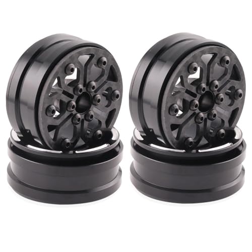 4 stücke 1,9 Zoll Carbon Faser Räder Felge Hub for 1/10 RC Crawler Auto Axial SCX10 Capra RR10 TF2 TRX4 D90 VS4-10 Gen8 Tamiya CC01(A) von KUENCE