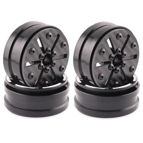 4 stücke 1,9 Zoll Carbon Faser Räder Felge Hub for 1/10 RC Crawler Auto Axial SCX10 Capra RR10 TF2 TRX4 D90 VS4-10 Gen8 Tamiya CC01(B) von KUENCE