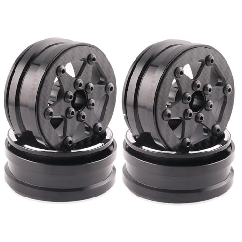 4 stücke 1,9 Zoll Carbon Faser Räder Felge Hub for 1/10 RC Crawler Auto Axial SCX10 Capra RR10 TF2 TRX4 D90 VS4-10 Gen8 Tamiya CC01(C) von KUENCE