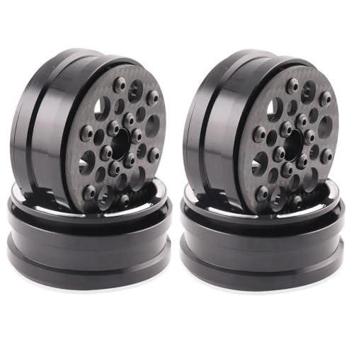 4 stücke 1,9 Zoll Carbon Faser Räder Felge Hub for 1/10 RC Crawler Auto Axial SCX10 Capra RR10 TF2 TRX4 D90 VS4-10 Gen8 Tamiya CC01(E) von KUENCE