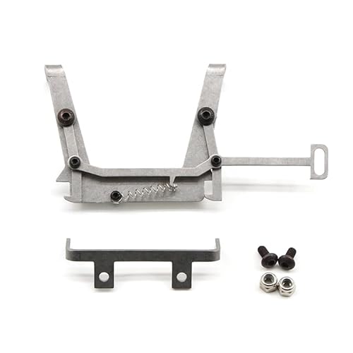 Edelstahl Front Auto Shell Körper Befestigung Schnalle for 1/14 Tamiya RC Anhänger LKW Traktor Scania Actros Man Upgrade Teile(Silver) von KUENCE