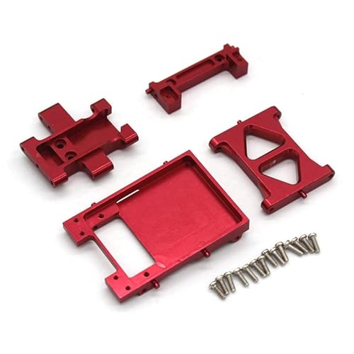 KUENCE 1/18 Metal Beam Servo Bracket Gearbox Mount RC Car Upgrades Parts(Rood) von KUENCE