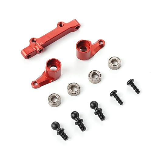 KUENCE 1 16 Aluminum Alloy High Precision Steering Servo Saver Complete for Mini-B Mini-T RC Car Part RC Car Accessories(Rood) von KUENCE