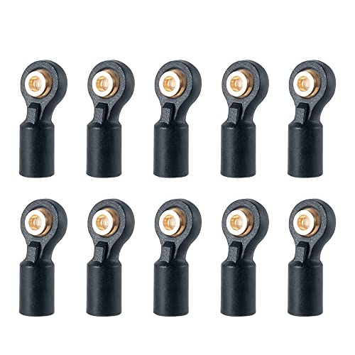 KUENCE 10PCS Kunststoff M2 Linkage Rod End Ball Head Joint Adapter Auto Crawler Boot Flugzeug Hubschrauber Modell(Type B) von KUENCE