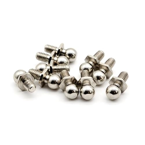 KUENCE 10Pcs Metal Steering Ball Screw 7265 DBX-10 DBX10 10421-S 9102 1/10 RC Car Spare Parts Accessories von KUENCE