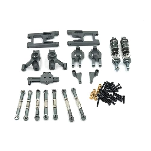 KUENCE 12428 12427 12423 RC Klettern Auto Ganzmetall Upgrade Teile Reifen Adapter Differential Spurstange Kit(7 Set Front) von KUENCE