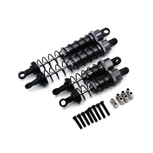 KUENCE 12428 12427 12423 RC Klettern Auto Ganzmetall Upgrade Teile Reifen Adapter Differential Spurstange Kit(Front Rear Shocks A) von KUENCE