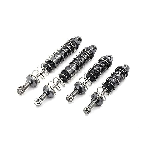 KUENCE 12428 12427 12423 RC Klettern Auto Ganzmetall Upgrade Teile Reifen Adapter Differential Spurstange Kit(Front Rear Shocks B) von KUENCE