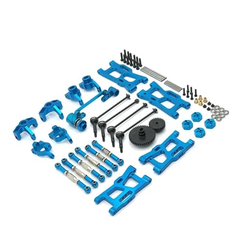 KUENCE 144001 144002 144010 124017 124019 Metall Upgrades Teile Modifikation Kits Schwinge Stoßdämpfer Set RC Auto Teile(Blauw) von KUENCE