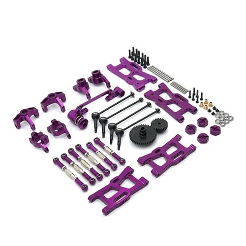 KUENCE 144001 144002 144010 124017 124019 Metall Upgrades Teile Modifikation Kits Schwinge Stoßdämpfer Set RC Auto Teile(Purple) von KUENCE