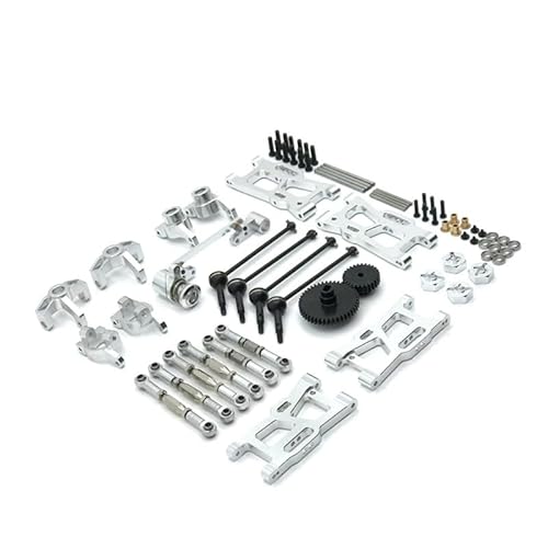 KUENCE 144001 144002 144010 124017 124019 Metall Upgrades Teile Modifikation Kits Schwinge Stoßdämpfer Set RC Auto Teile(White) von KUENCE