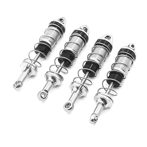 KUENCE 4Pcs Metal Oil Shock Absorber Damper MN128 MN86 MN86S MN86K MN86KS G500 1/12 RC Car Upgrade Parts Accessories(Silver) von KUENCE