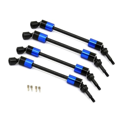 KUENCE 4Pcs Steel CVD Universal Joint Drive Shaft Axle Upgrade Parts 1/10 Car Accessories(Blauw) von KUENCE