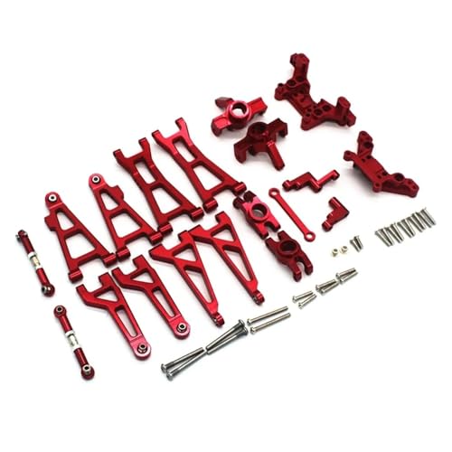 KUENCE Aluminium Legierung Suspension Arm Cup Set Upgrade Metall Teile Zubehör for Mjx Hyper 1/16 Gehen RC Auto 16207 16208 16209 H16 H16BM(1 Set-A) von KUENCE