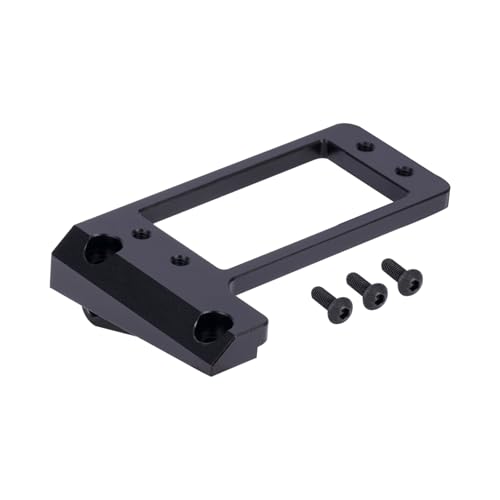 KUENCE Aluminum Front Servo Mount Low Center with Servo Arm for 1/10 RC Crawler Car F9 DIY LCG Chassis Upgrade Parts(Black Servo Support) von KUENCE