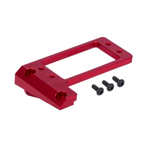 KUENCE Aluminum Front Servo Mount Low Center with Servo Arm for 1/10 RC Crawler Car F9 DIY LCG Chassis Upgrade Parts(Red Servo Support) von KUENCE