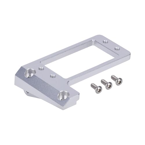 KUENCE Aluminum Front Servo Mount Low Center with Servo Arm for 1/10 RC Crawler Car F9 DIY LCG Chassis Upgrade Parts(Silver Servo Suppor) von KUENCE